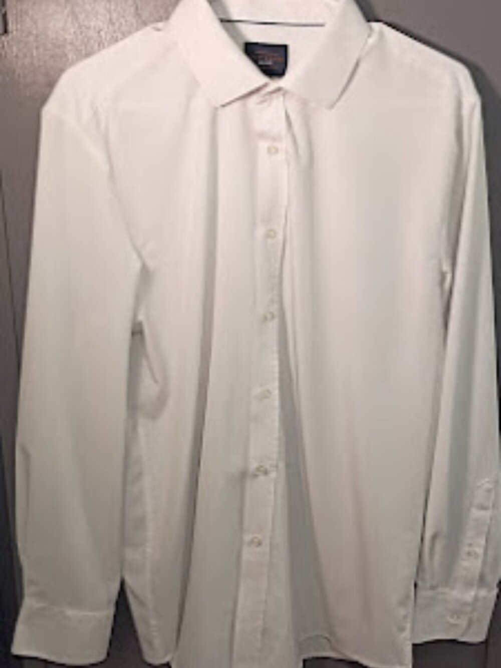 Marc Asher NY Solid White Long Sleeve Dress Shirt L 16-16.5